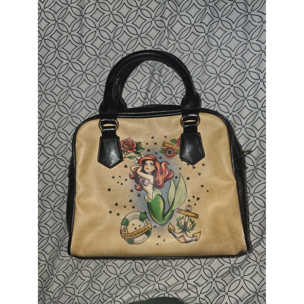 Disney little mermaid Ariel sailor tattoo handbag clutch bag purse tote!